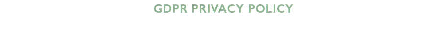 GDPR Privacy Policy